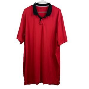 Greyson Short Par 4 Red Performance Polo Shirt Mens XXL Golf Stretch Casual